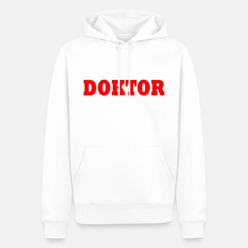 Dockor - Sweat à capuche Premium bio Homme - blanc