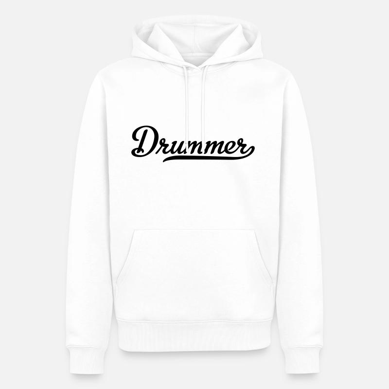 drummer - Männer Premium Bio Hoodie - Weiß