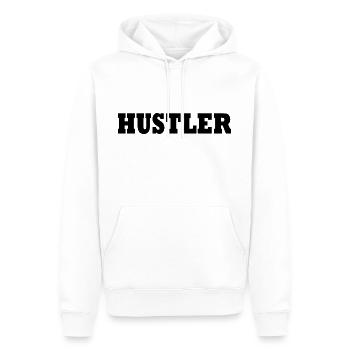 Hustler - Männer Premium Bio Hoodie - Weiß - Vorne - Nico (187cm)