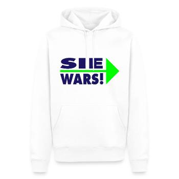 Sie wars! Partner- oder Partyshirt - Männer Premium Bio Hoodie - Weiß - Vorne - Nico (187cm)