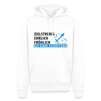 Sternzeichen Schütze - Eigenschaft - Männer Premium Bio Hoodie - Weiß - Vorne - Nico (187cm)
