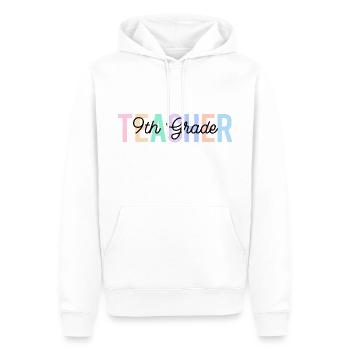 Lehrer 9. Klasse zurück zur Schule - Männer Premium Bio Hoodie - Weiß - Vorne - Nico (187cm)