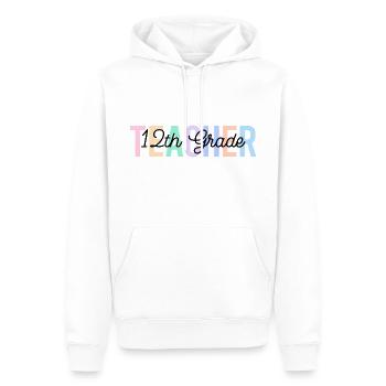 Teacher 12th grade back to school - Men’s Premium Organic Hoodie - white - Front - Nico (187cm)