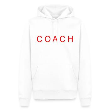 Coach - Men’s Premium Organic Hoodie - white - Front - Nico (187cm)