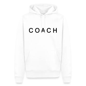 Coach - Männer Premium Bio Hoodie - Weiß - Vorne - Nico (187cm)