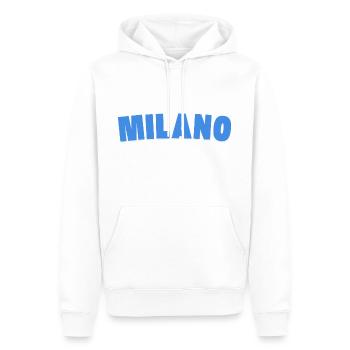 Milano Mailand Milan - Men’s Premium Organic Hoodie - white - Front - Nico (187cm)