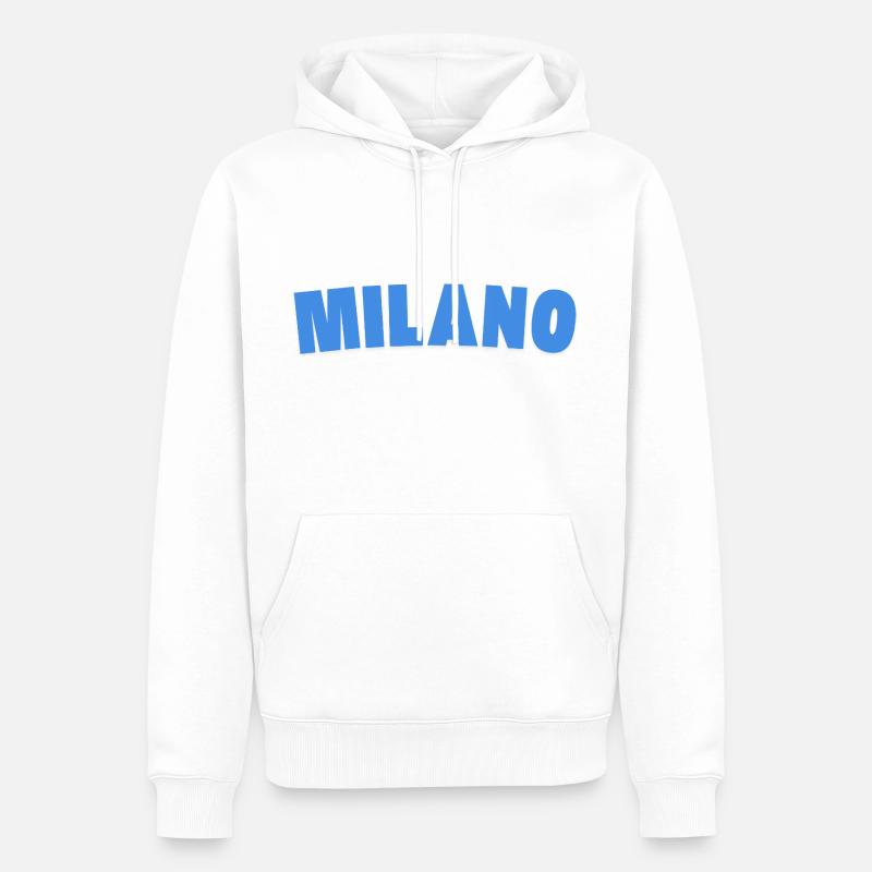 Milano Mailand Milan - Sweat à capuche Premium bio Homme - blanc
