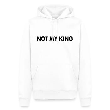 Not my king - Sweat à capuche Premium bio Homme - blanc - Devant - Nico (187cm)