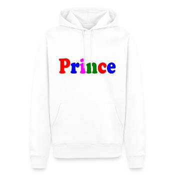 Prince - Sweat à capuche Premium bio Homme - blanc - Devant - Nico (187cm)