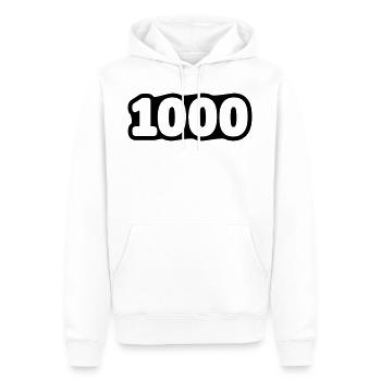 1000. // Tausend // Jubiläum // Geburtstag - Männer Premium Bio Hoodie - Weiß - Vorne - Nico (187cm)