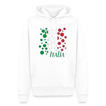 Italy Cooles Italien Design - Männer Premium Bio Hoodie - Weiß - Vorne - Nico (187cm)