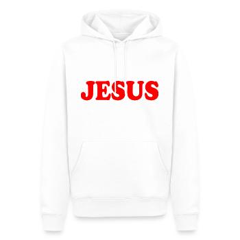 Jesus - Sweat à capuche Premium bio Homme - blanc - Devant - Nico (187cm)