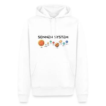 Sonnensystem - Planeten in Reihe - Männer Premium Bio Hoodie - Weiß - Vorne - Nico (187cm)