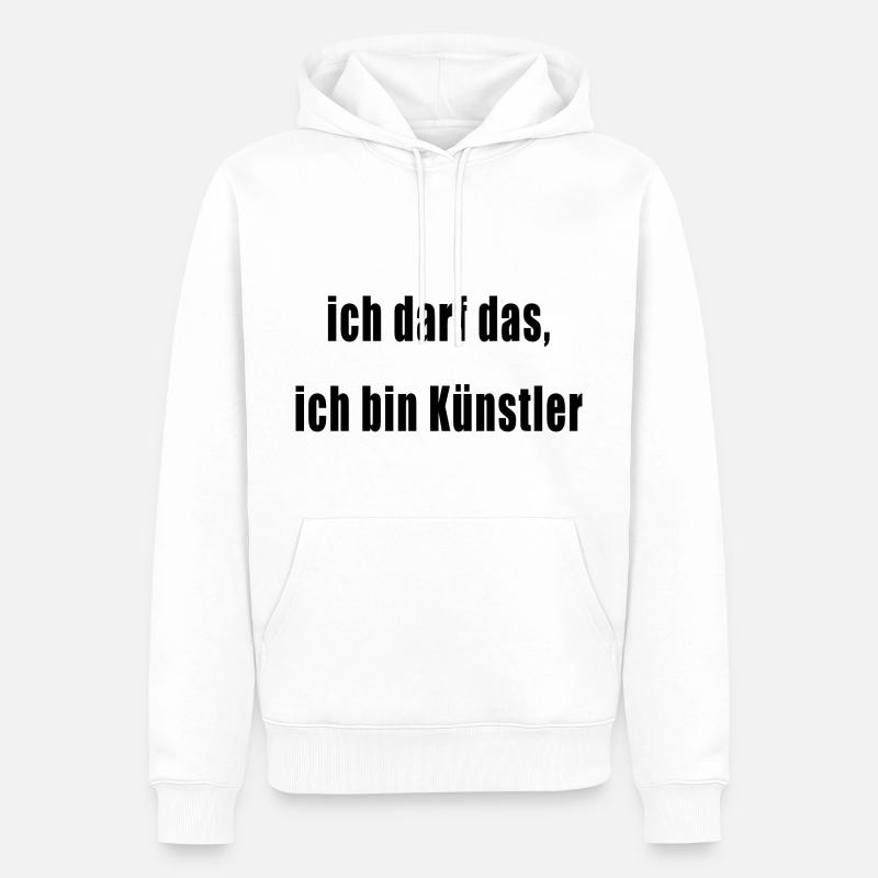 ich darf das ich bin künstler impact - Männer Premium Bio Hoodie - Weiß