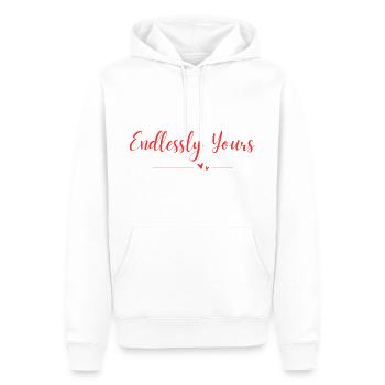 Endlessly Yours - Men’s Premium Organic Hoodie - white - Front - Nico (187cm)