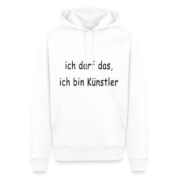 ich darf das ich bin künstler comic sans - Männer Premium Bio Hoodie - Weiß - Vorne - Nico (187cm)
