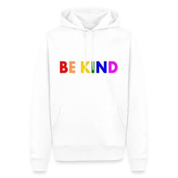 Be kind - Männer Premium Bio Hoodie - Weiß - Vorne - Nico (187cm)
