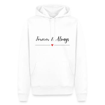 Für immer und ewig - Männer Premium Bio Hoodie - Weiß - Vorne - Nico (187cm)