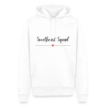 Escouade Sweetheart - Sweat à capuche Premium bio Homme - blanc - Devant - Nico (187cm)