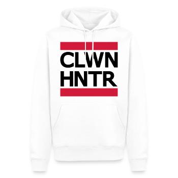 Clown Hunter - Men’s Premium Organic Hoodie - white - Front - Nico (187cm)