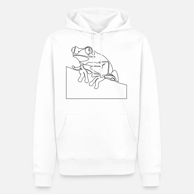 Frosch - Sweat à capuche Premium bio Homme - blanc
