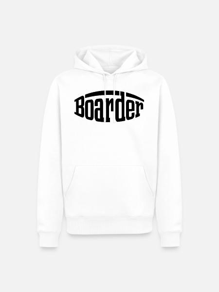 Boarder - Männer Premium Bio Hoodie - Weiß