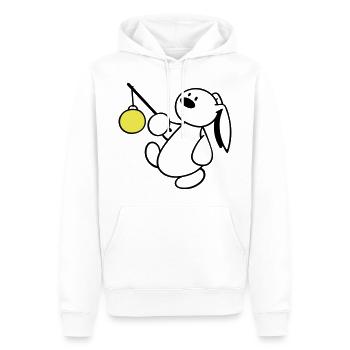 Ein niedlicher Hase mit Laterne - Männer Premium Bio Hoodie - Weiß - Vorne - Nico (187cm)