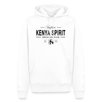 Kenia - Elefant - Safari - Männer Premium Bio Hoodie - Weiß - Vorne - Nico (187cm)