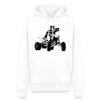Quad Racing - ATV Racer - Sweat à capuche Premium bio Homme - blanc - Devant - Nico (187cm)