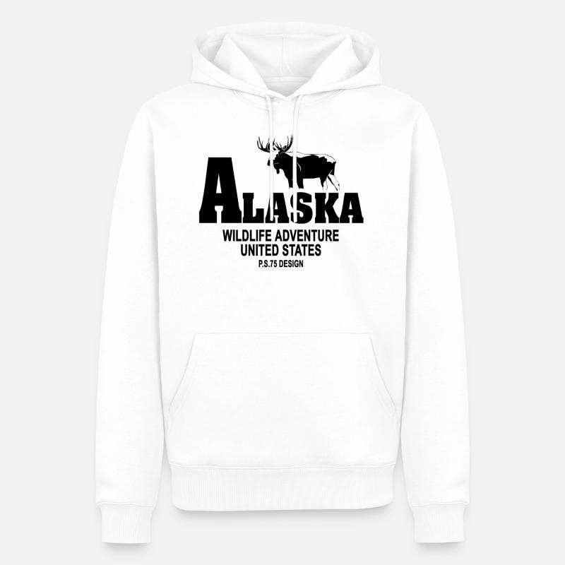 Alaska - Orignal - Orignal - Sweat à capuche Premium bio Homme - blanc