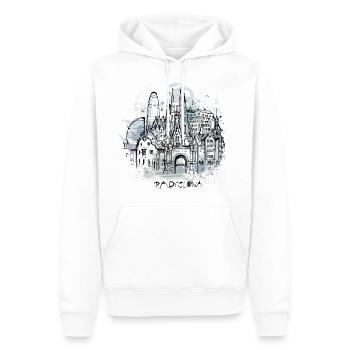 Barcelona Sketch - Männer Premium Bio Hoodie - Weiß - Vorne - Nico (187cm)
