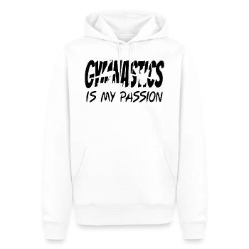Gymnastique gymnaste sport - Sweat à capuche Premium bio Homme - blanc - Devant - Nico (187cm)