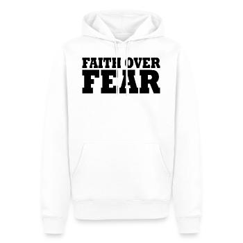 Faith over fear - Männer Premium Bio Hoodie - Weiß - Vorne - Nico (187cm)