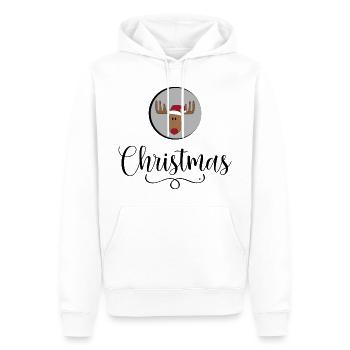 Noël - Sweat à capuche Premium bio Homme - blanc - Devant - Nico (187cm)