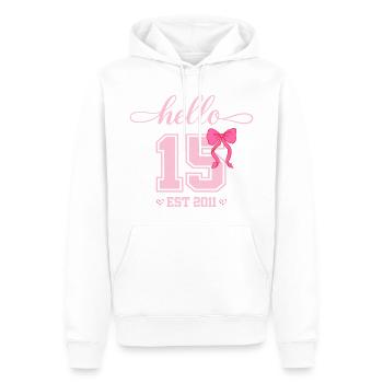 Hello 15 Est 2011 Mädchen Geburtstag Design - Männer Premium Bio Hoodie - Weiß - Vorne - Nico (187cm)