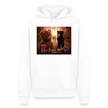 Vertrau mir – Süße Teddybären - Männer Premium Bio Hoodie - Weiß - Vorne - Nico (187cm)
