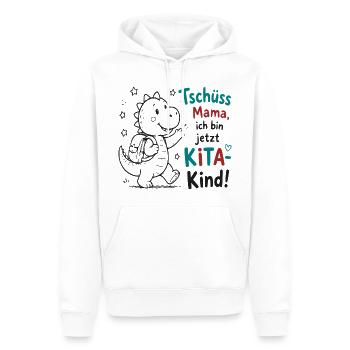 Abschiedsdino KiTa Motiv - Männer Premium Bio Hoodie - Weiß - Vorne - Nico (187cm)