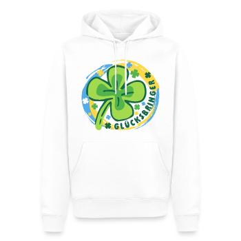 Glücksbringer Glück Mutmacher - Männer Premium Bio Hoodie - Weiß - Vorne - Nico (187cm)