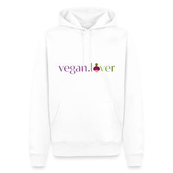 Vegan lover turnip - Sweat à capuche Premium bio Homme - blanc - Devant - Nico (187cm)