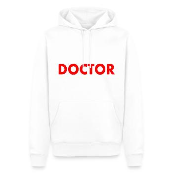 Doctor - Männer Premium Bio Hoodie - Weiß - Vorne - Nico (187cm)