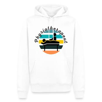 Physiotherapeut - Männer Premium Bio Hoodie - Weiß - Vorne - Nico (187cm)