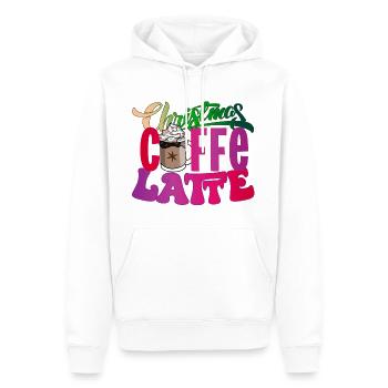 Caffe Latte de Noël Café de Noël - Sweat à capuche Premium bio Homme - blanc - Devant - Nico (187cm)
