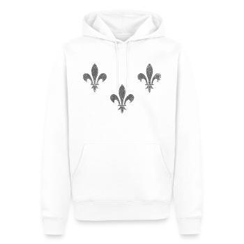 Lilien - 3 / Fleur de Lys - Männer Premium Bio Hoodie - Weiß - Vorne - Nico (187cm)