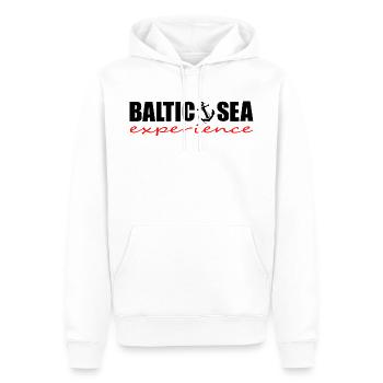 BALTIC SEA EXPERIENCE Logo - Männer Premium Bio Hoodie - Weiß - Vorne - Nico (187cm)