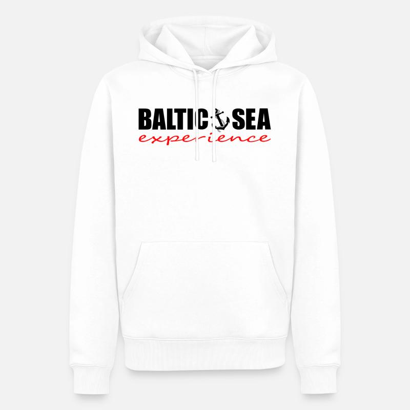BALTIC SEA EXPERIENCE Logo - Männer Premium Bio Hoodie - Weiß