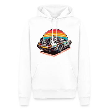 Future Car Fast Car Retro Vintage - Männer Premium Bio Hoodie - Weiß - Vorne - Nico (187cm)