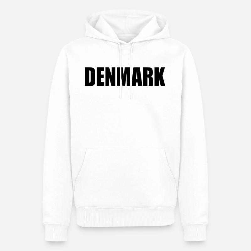 Danemark - Sweat à capuche Premium bio Homme - blanc