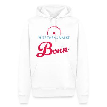 Pützchens Markt Bonn - Männer Premium Bio Hoodie - Weiß - Vorne - Nico (187cm)