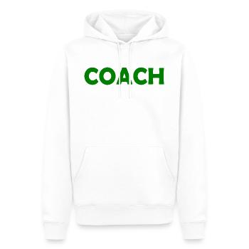 Coach - Männer Premium Bio Hoodie - Weiß - Vorne - Nico (187cm)