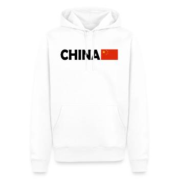 Chine - Sweat à capuche Premium bio Homme - blanc - Devant - Nico (187cm)